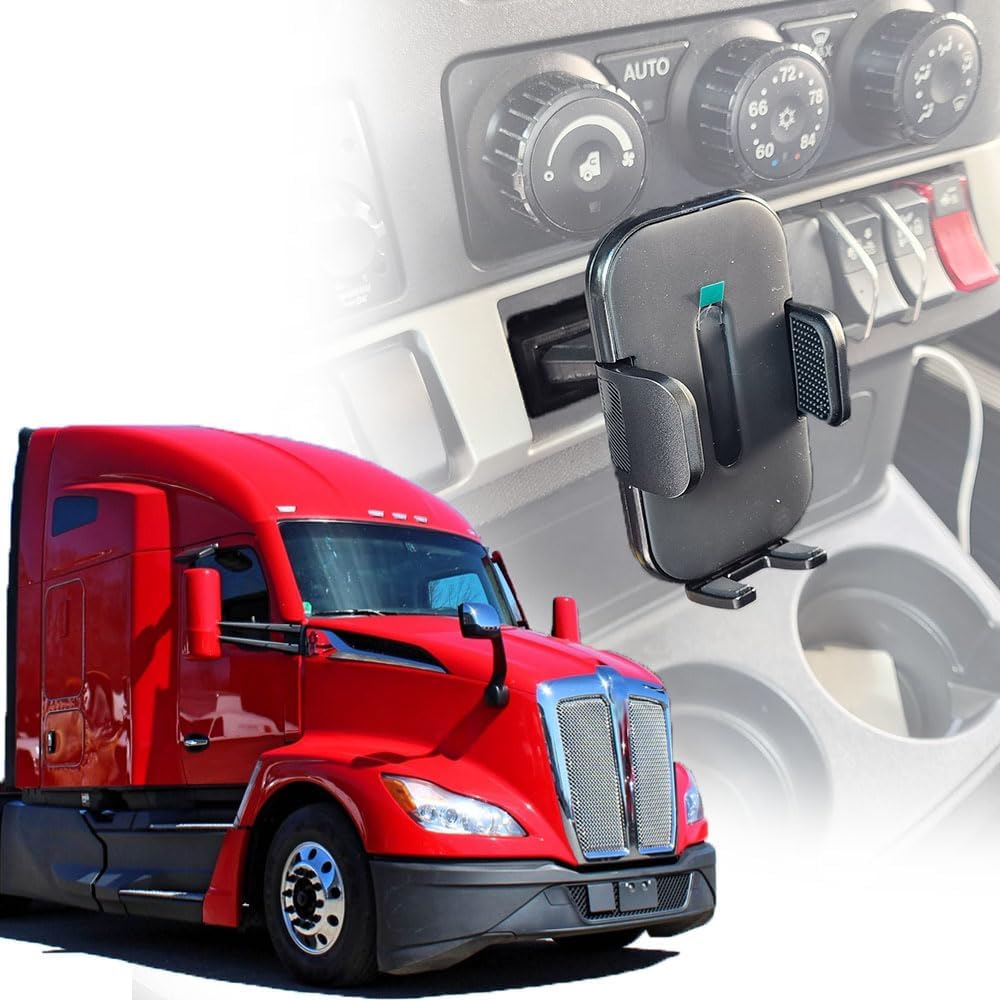 K Dub Stub Smash Mount T680 T880 Dashboard Phone Mount 2013-2025 | Easiest Installation Trucker Phone Holder for Semi Trucks