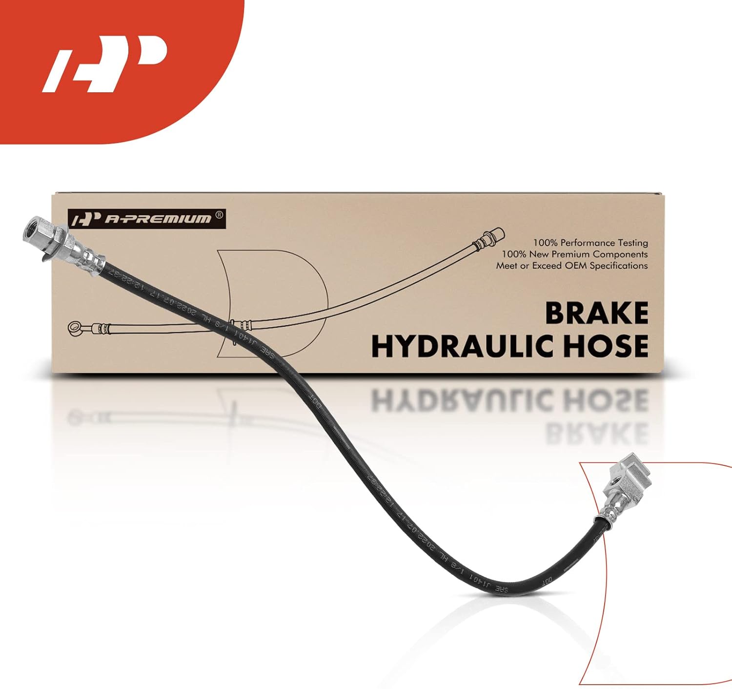 A-Premium Rear Center Brake Hydraulic Hose Compatible with Ford Models - For F-250 Super Duty/F-350 Super Duty 1999-2004, Excursion 2000-2005, 4WD Only