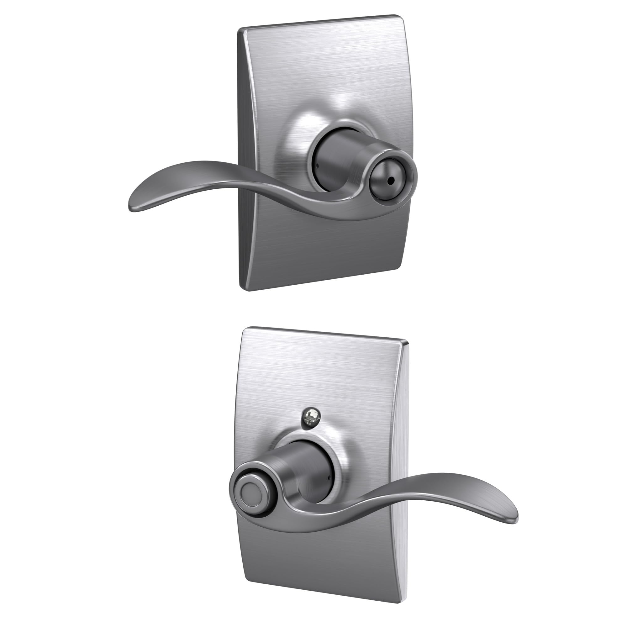 SCHLAGE F40ACC626CEN Century Collection with Accent Privacy Lever, Satin Chrome