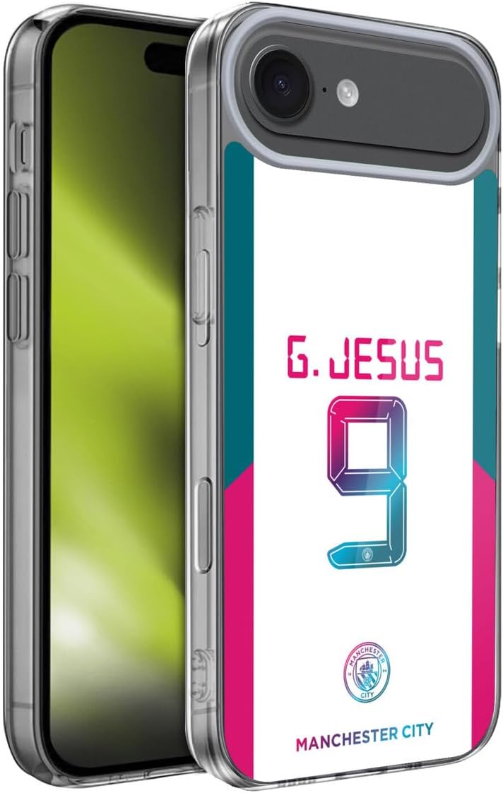 Head Case Designs Officially Licensed Manchester City Man City FC Bernardo Silva 2021/22 Players Away Kit Group 1 Gel Case [Military Grade Protection] Compatible with Apple iPhone 17 Air