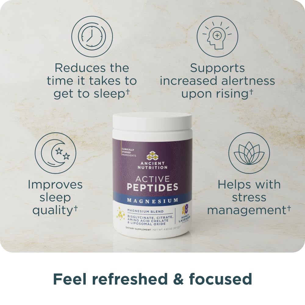 Ancient Nutrition Active Peptides Magnesium Glycinate, Honey Lavender — Amazon image 2