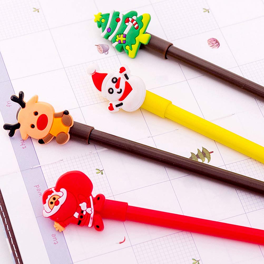 Set De Stylos Gel De Noël, 12 Stylos à Encre Gel Cartoon + 12