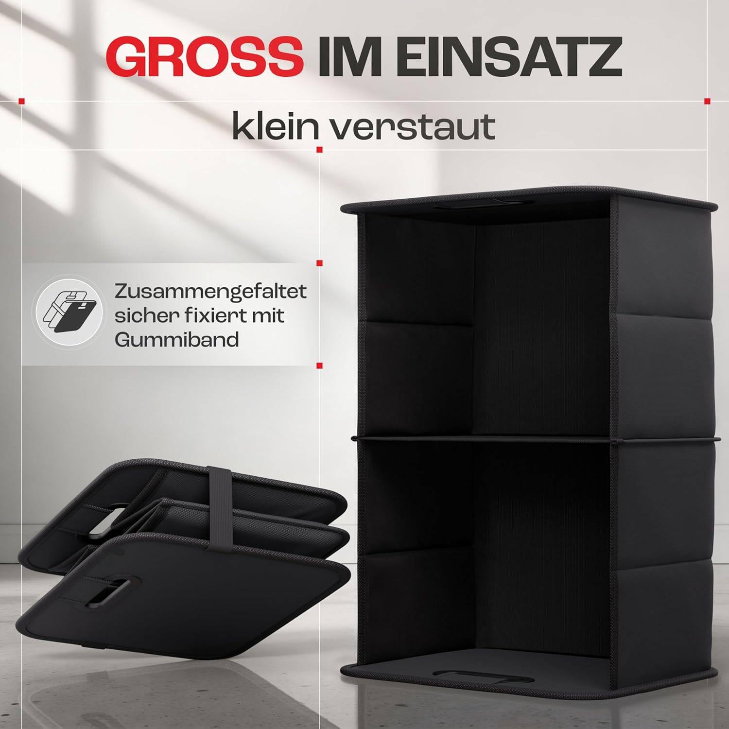 1 Stück Auto Kofferraumtasche für VW Golf 4 6 7 GTI Tiguan Passat B5 B6 B7 CC, Kofferraum Organizer Faltbare Auto Box Stabil Tragetasche rutschfest