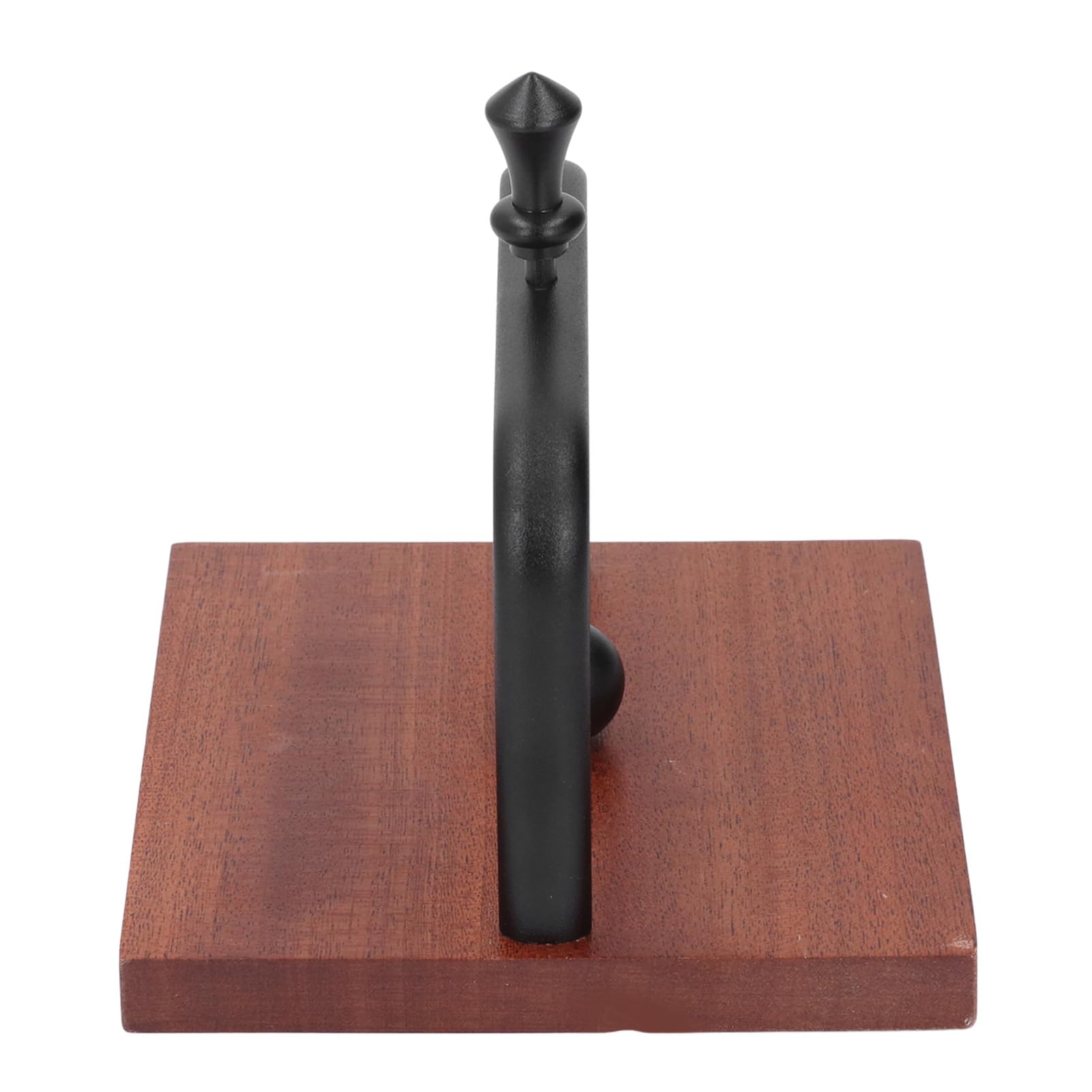 Serviettenhalter mit Hebeball, Massivholzbasis, Metallgestell, eleganter Serviettenspender für Zuhause, Restaurant, Café, langlebig, robust, kompakte Größe 14 x 14 x 14 cm (Black)