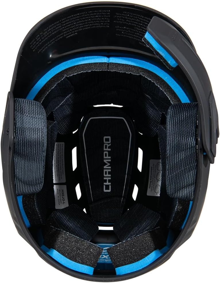 Champro HXE Matte Baseball Batting Helmet with Jaw Guard