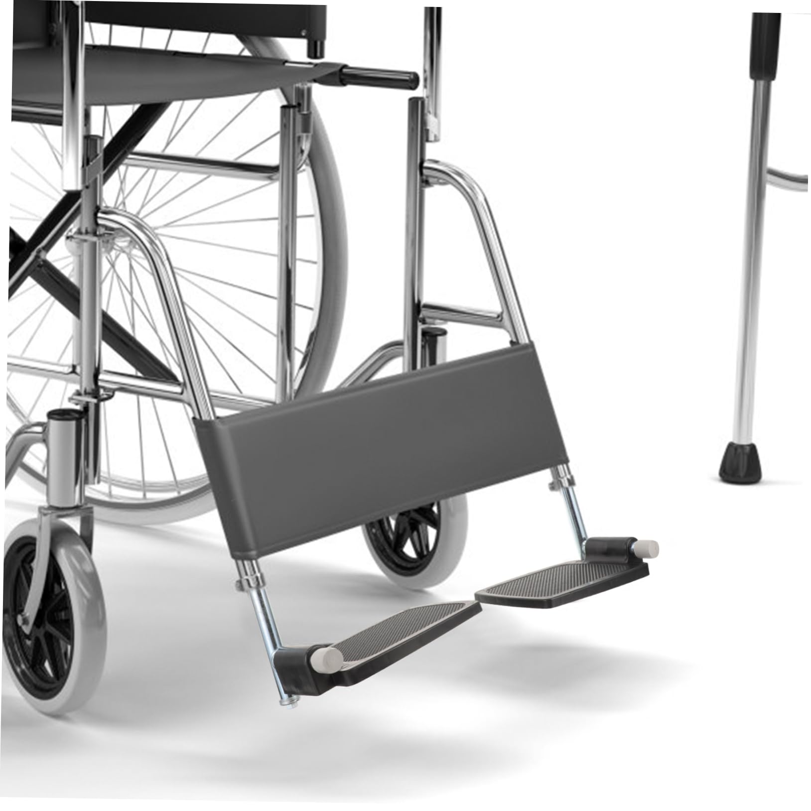 Beavorty Reposapiés para Silla de Ruedas con Poste, Pedal Antideslizante de Plástico, Adaptación y Soporte Estable para Personas Edades Color Aleatorio