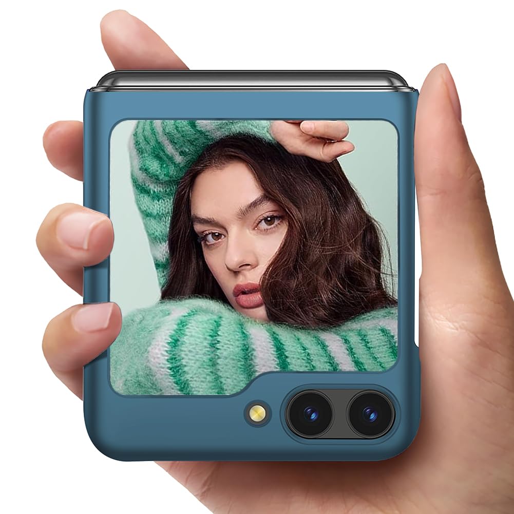 YIIWAY Compatible with Samsung Galaxy Z Flip 5 5G Case, Blue Ultra Slim Case Hard Cover Shell Compatible with Samsung Galaxy Z Flip 5 5G YW43034