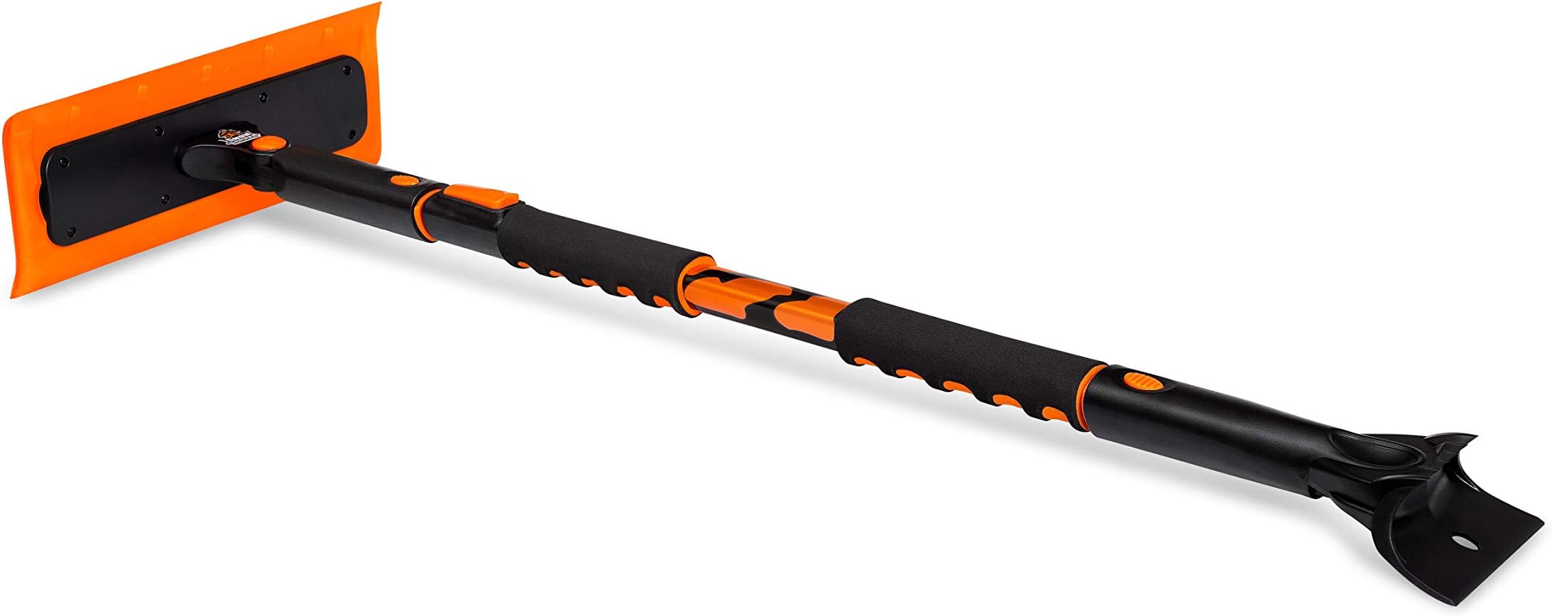 Snow MOOver 55" Extendable Foam Snow Brush and Ice Scraper with Soft Grip - New & Improved - Auto Window Windshield Snow Brush - Car Ice Scraper - Truck SUV - Snow Removal (Extra Large Extendable)