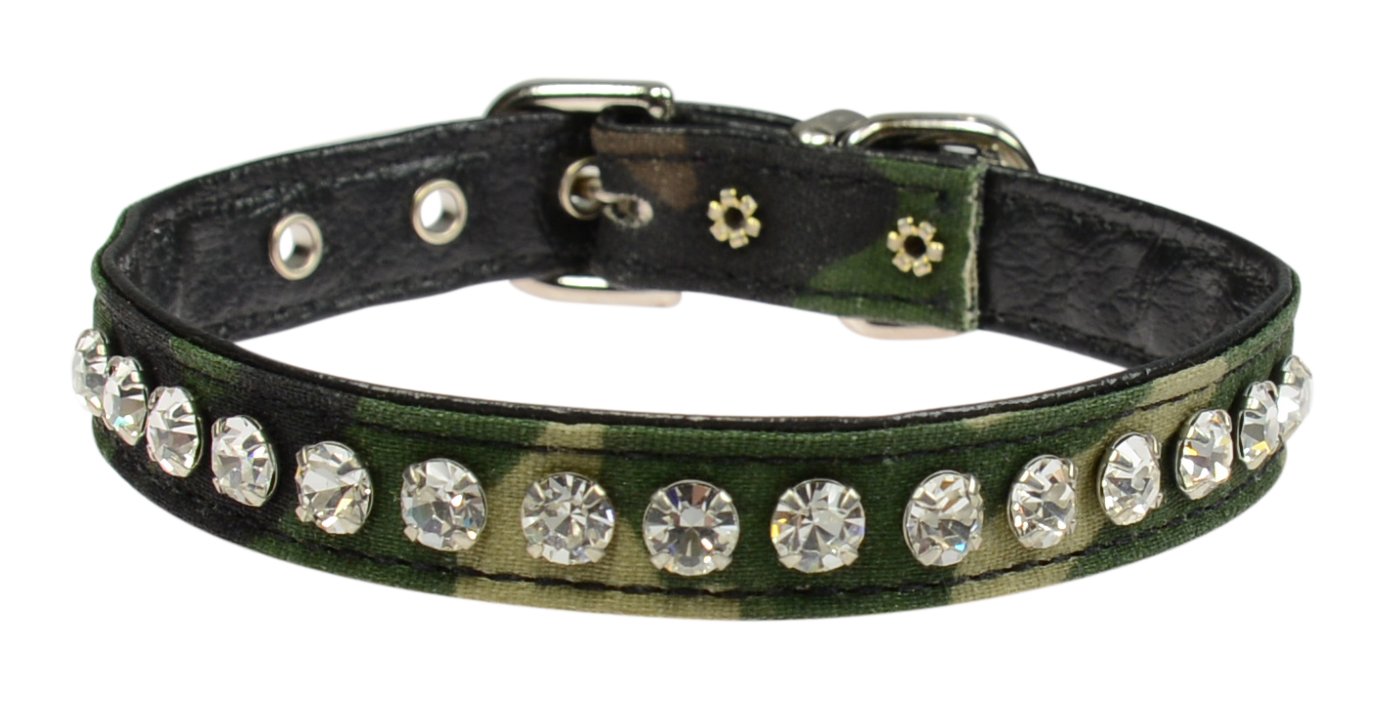 Collares Evans camuflaje verde 16 de media pulgada con pedrería