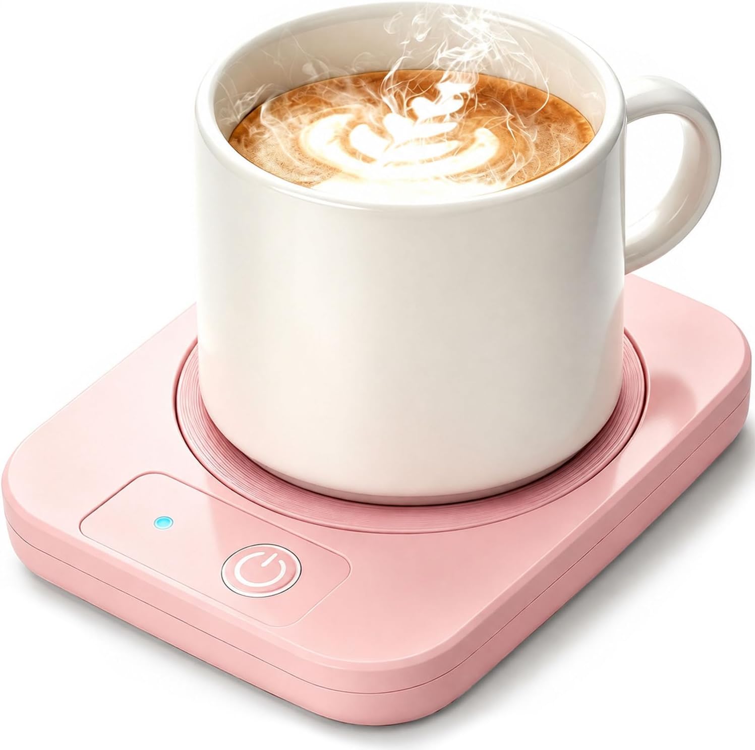 Coffee Mug Warmer & Candle Warmer, Electric Coffee Warmer with Aluminum Metal Panel, 131℉ Electric Mug Heater for Beverages, Milk & Tea, Coffee Accessories Ideal Gifts Keep Cup Warm