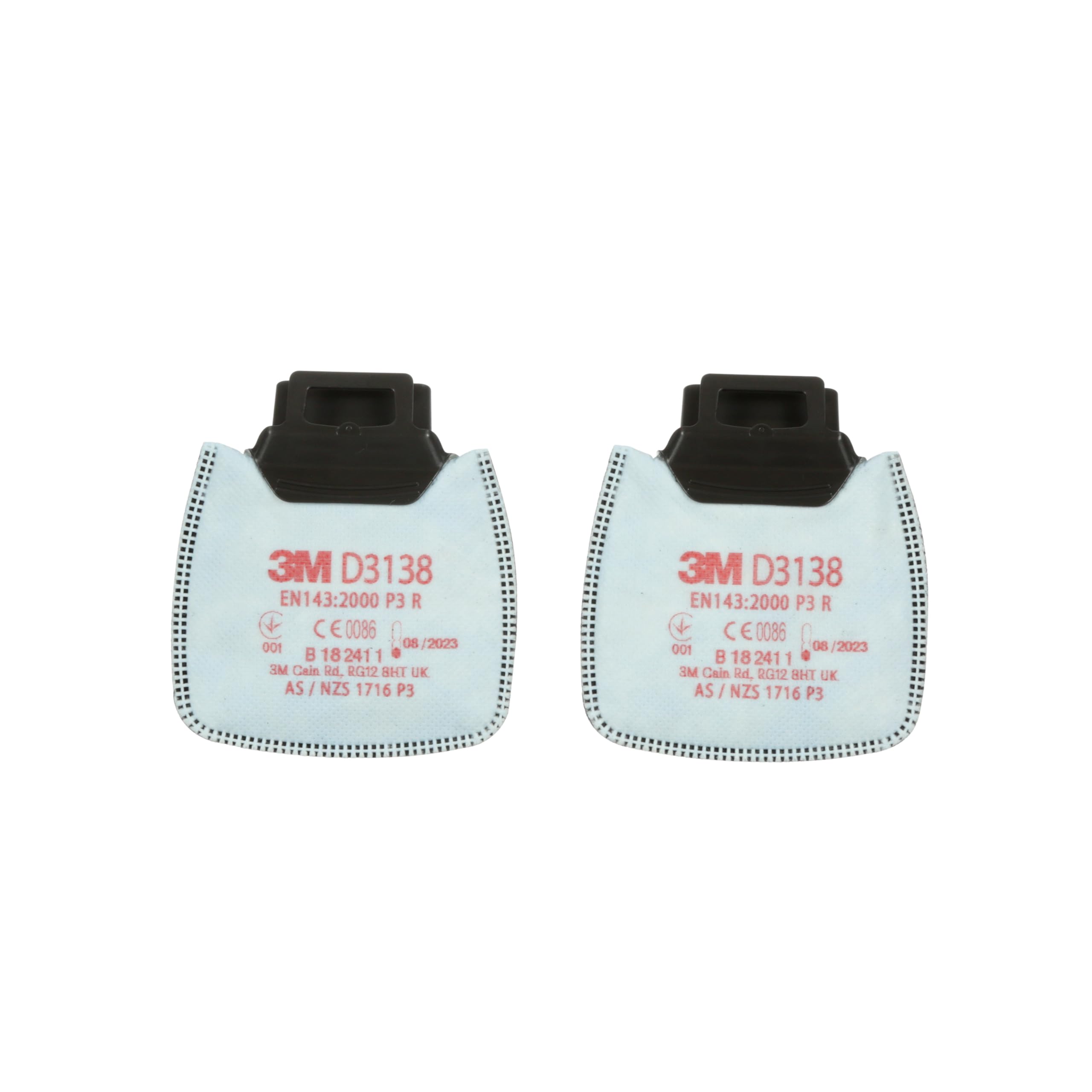 3M Secure Click P3 R D3138 Filtro de partículas | Con Alivio de Niveles Molestos de Vapores Orgánicos, Gases Ácidos y Ozono