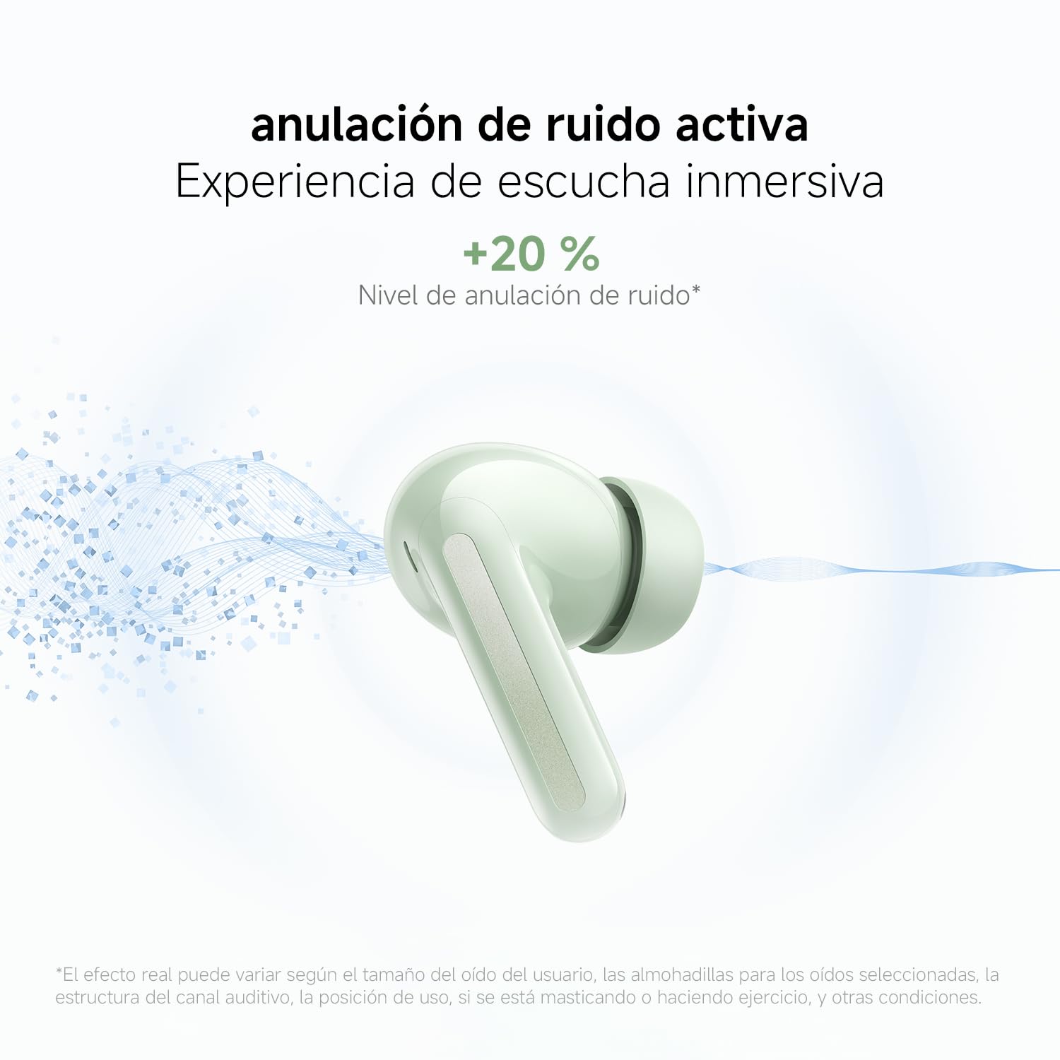 XIAOMI Redmi Buds 8 Auriculares Inalámbricos Bluetooth, Cancelación Activa de Ruido de 50dB, 3 Micrófonos IA, Driver Dinámico de 11 mm, Audio Hi-Res, Batería hasta 11h+44h, IP54, Blanco