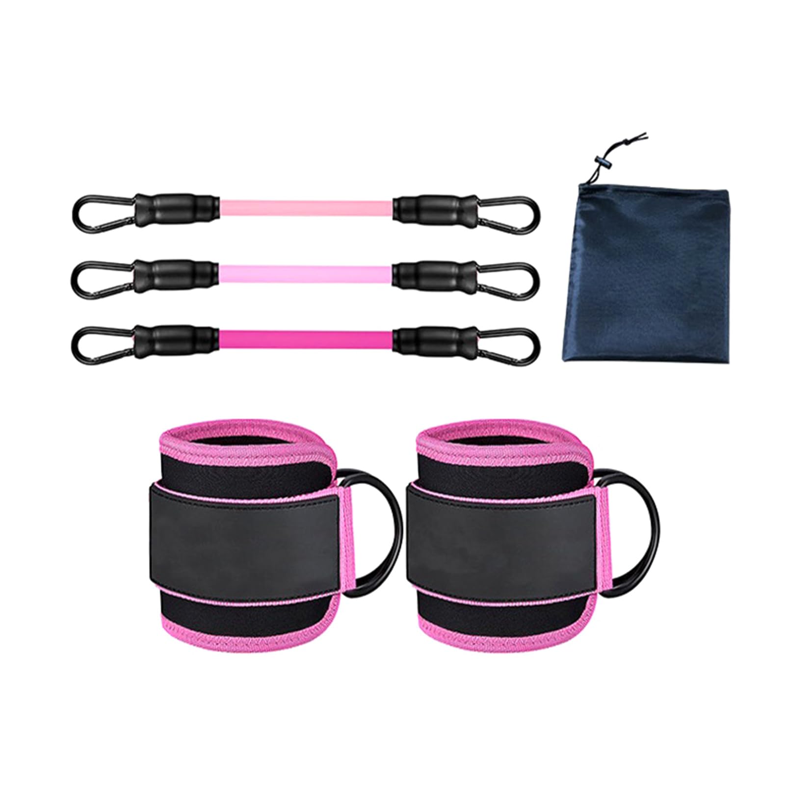 Set Fasce Resistenza Per Gamne E Glutei - Cavigliere Regolabili Con Polsini In Neoprene, Fasce Da 10/13,5/27,2 Kg Per Palestra E Casa - 2