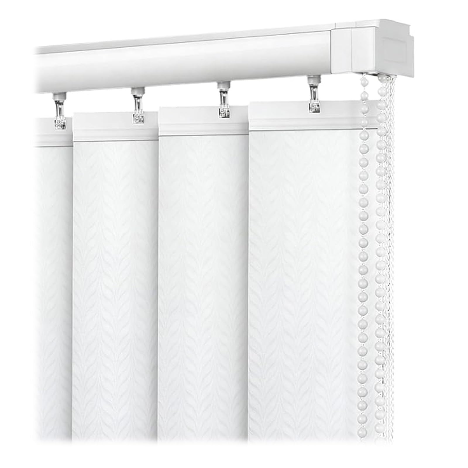MESCXTY Vertical Blinds White for Large Sliding Doors and Indoor Windows, Blackout Vinyl Patio Door Slats with Track, Cordless Privacy Room Divider Panels Home or Office(83" W x 72" H)