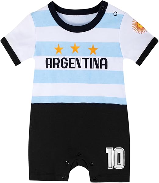 Cnins Sports Fan Baby Outfits 0-24M | Soccer Themed Newborn Infant Bodysuit Rompers | Football Clothes for Toddlers