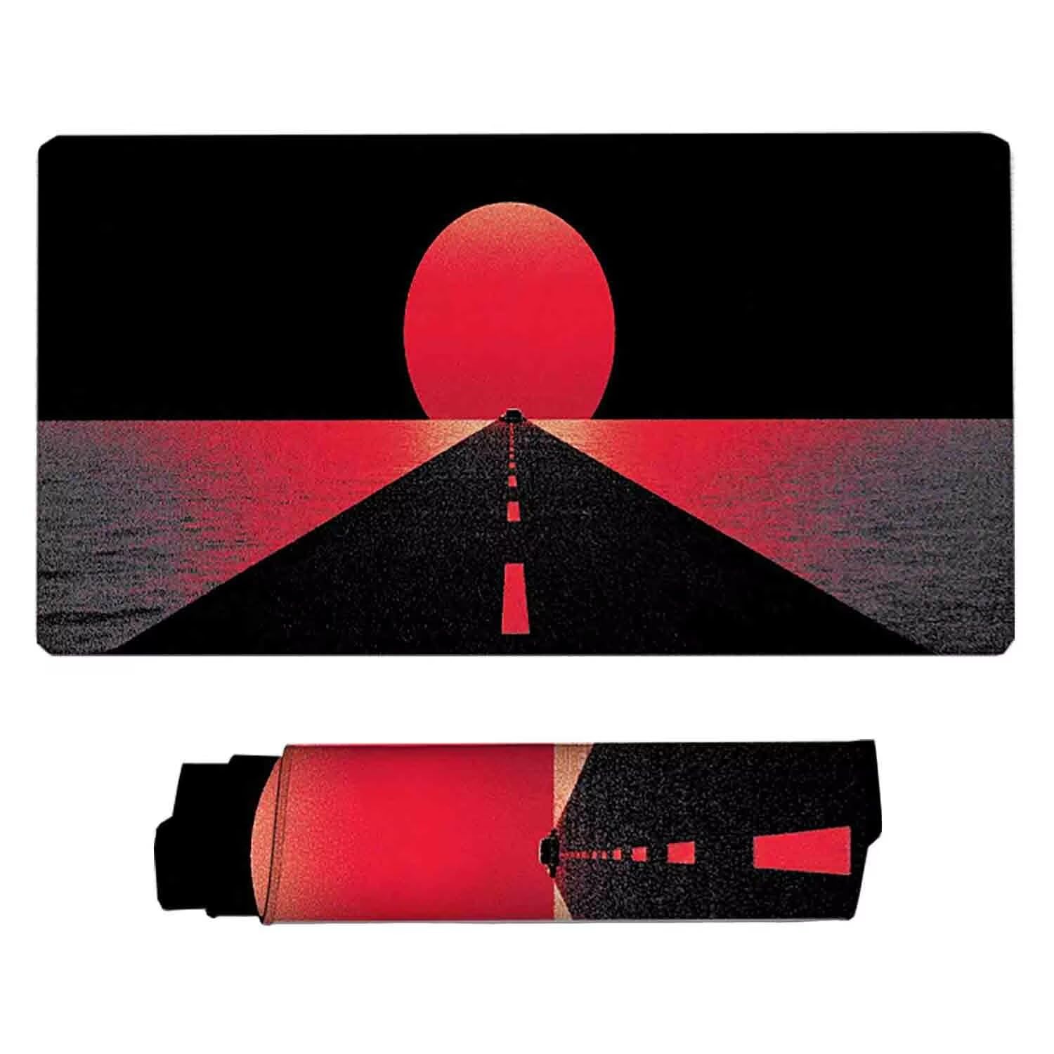 Czerwona podkładka pod mysz przeciwsłoneczna XXL podkładka pod mysz 1200 x 600 mm podkładka pod mysz z przeszytymi krawędziami i antypoślizgową gumową podstawą podkładka pod mysz XXL do komputera