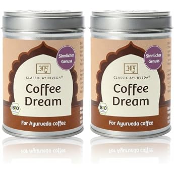 Classic Ayurveda Coffee Dream Organic Cardamom Cinnamon Ginger Spice 2 x 70g