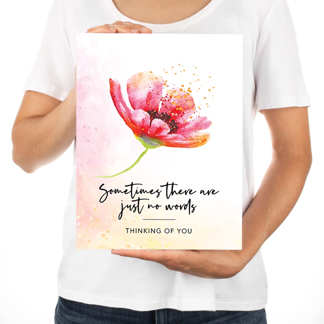 Andaz Press Jumbo Sympathy Card with Envelope, Sorry For Your Loss