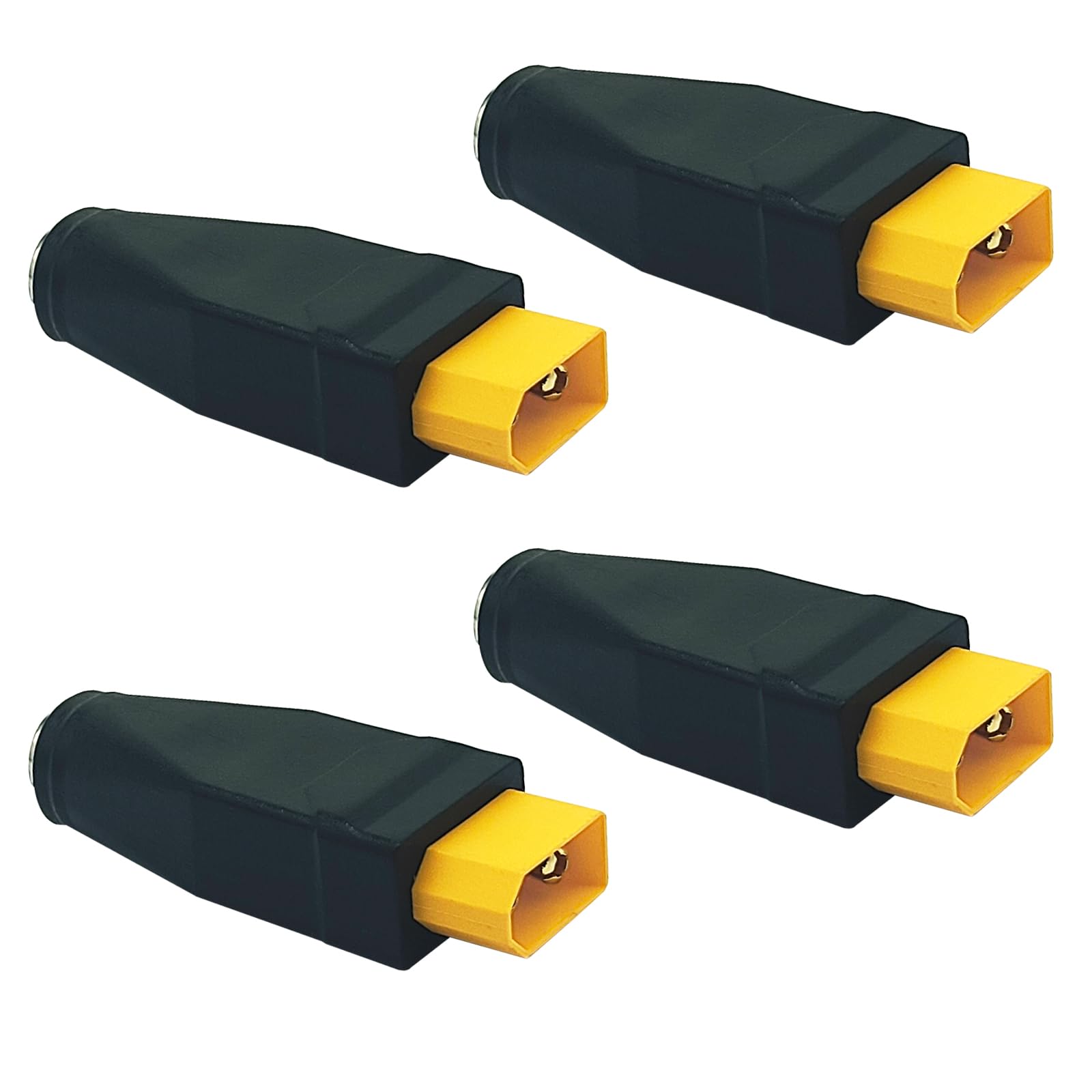 4Pcs New Upgraded XT60 Connector XT60 Male to DC 7909 Female Adapter Connector Extender for RC Car,FPV Drone,LiPo Battery,Laptop Power Supplies, etc(XT60 Male to DC 7909 Female)