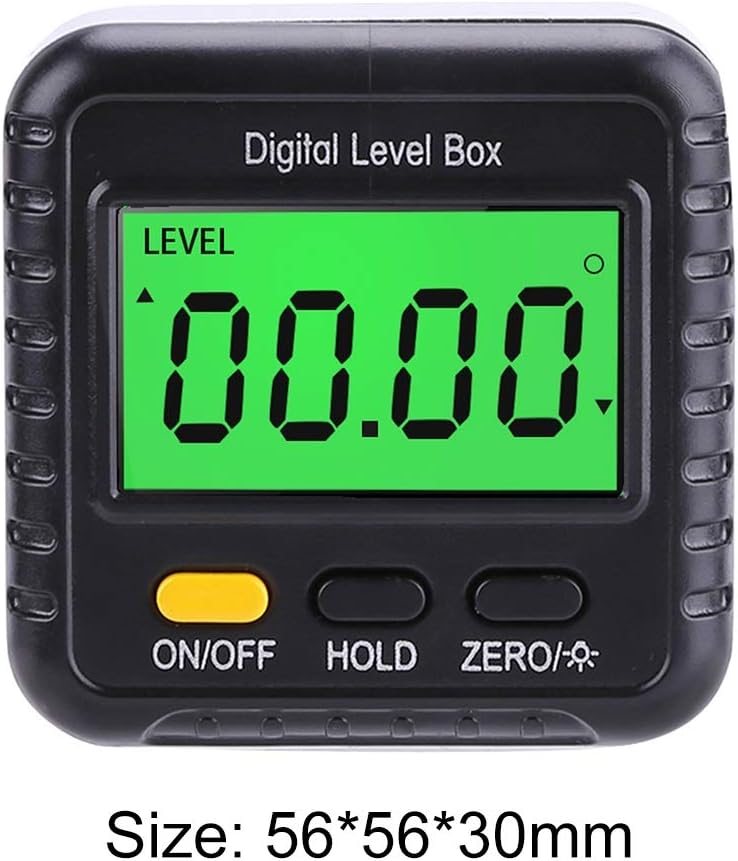 360 Degree Digital Inclinometer Level Box Gauge Angle Meter Finder Protractor Base Small Electronic Protractor Measuring Tools(with Spirit Bubble)