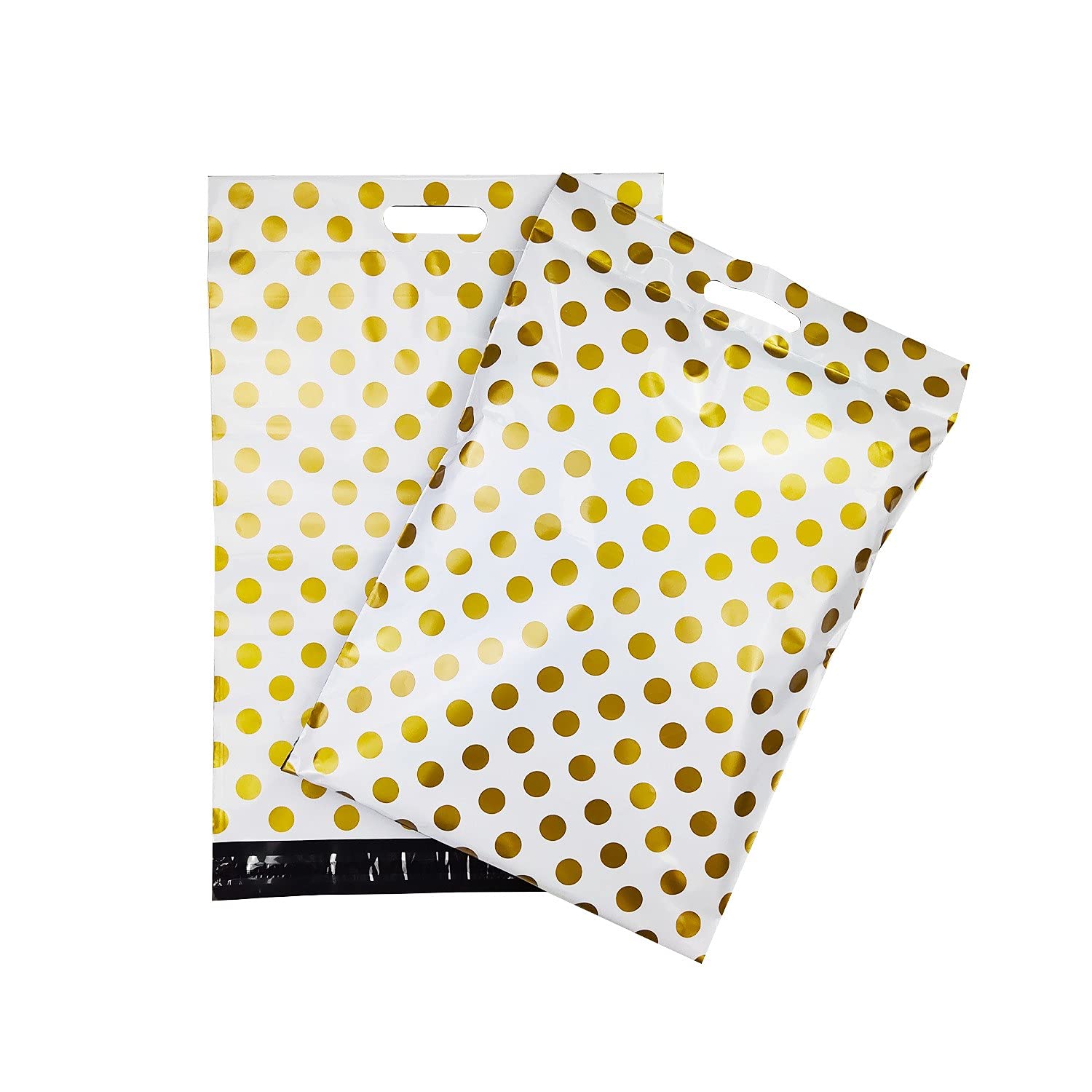 Buste Spedizione 50 pz DOT Dorati Handy Courier Bag Stampato Poly Buste di imballaggio con Borse di stoccaggio con corriere autoalier Sacchetti di imballaggio Buste per Spedizioni