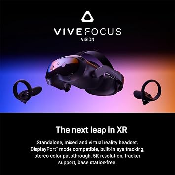 HTC Vive Focus Vision VR Headset with Controllers, Business Edition