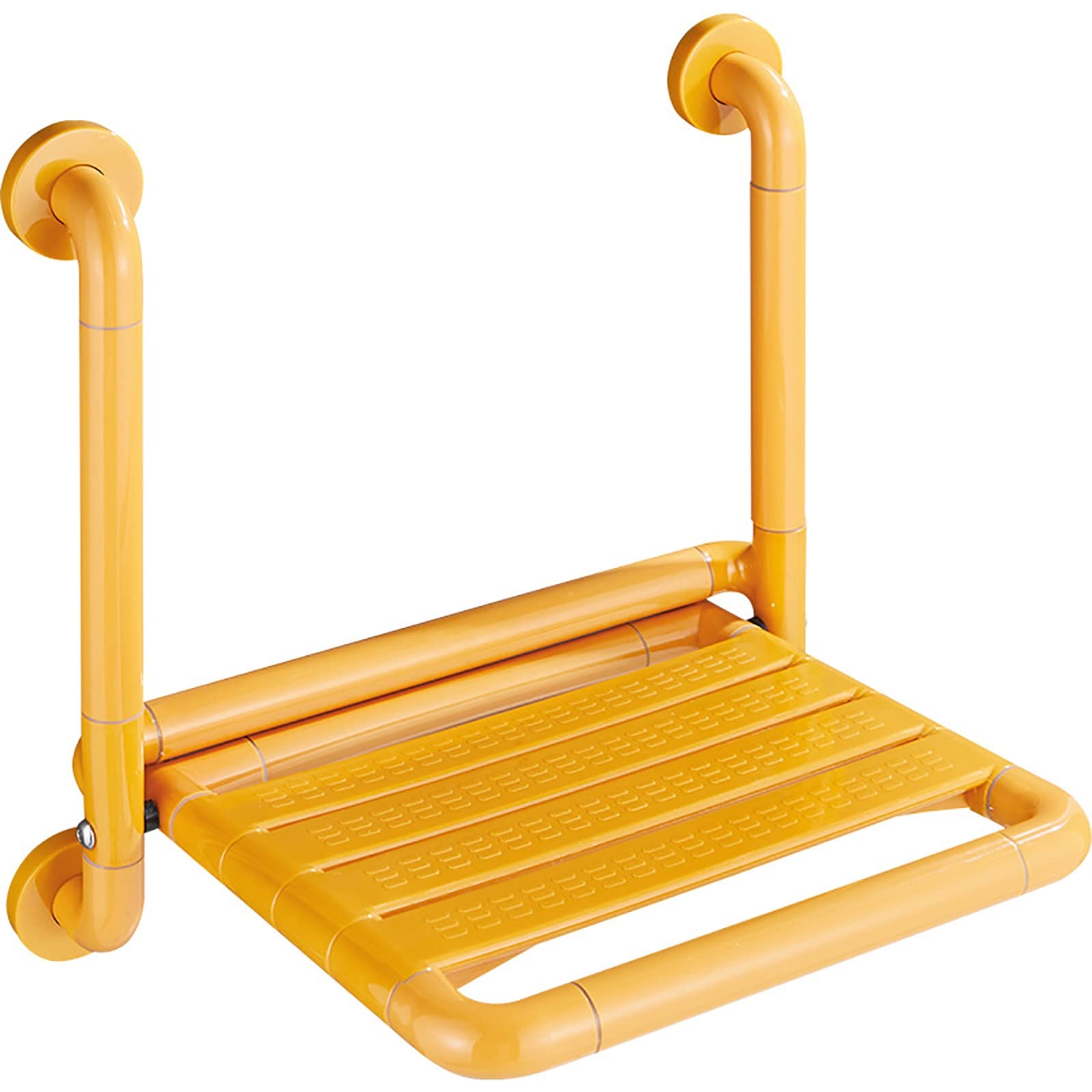 Silla de Ducha Plegable con reposabrazos, Taburete Plegable para baño, Asiento de Ducha de Pared para Personas Mayores, Seguro, Antideslizante, pasamanos sin barreras para discapac