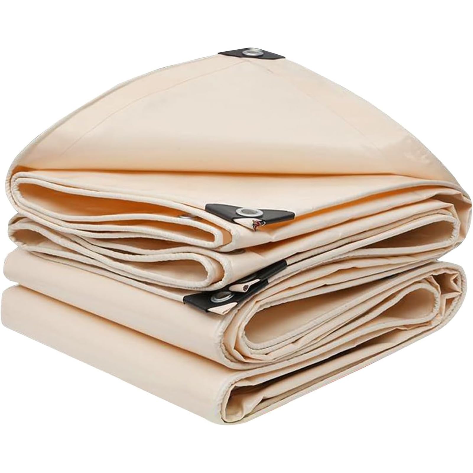 1x1m 2x2m 3x4m Telone Beige Telo Copritutto Resistente, Telo di Fondo, Teloni Impermeabili in PVC, Copertura Multiuso con Occhielli per Piscine, Caravan, Campeggio(1.8x2.4m)