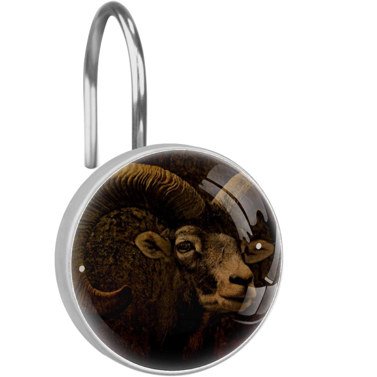Anneaux de suspension rideau de douche Capricorne pour salle de bain