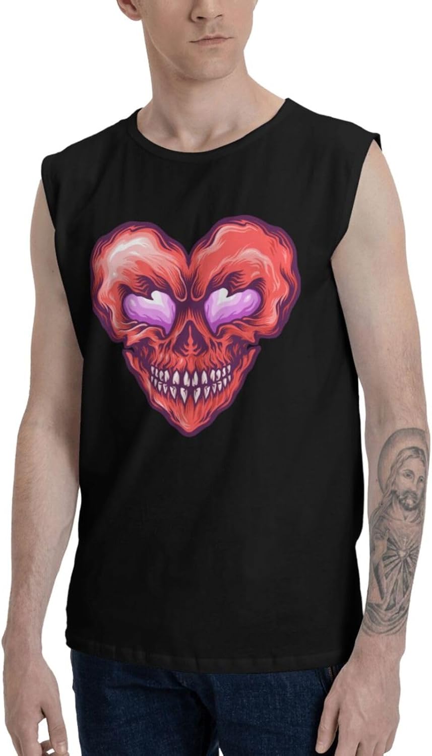 Mutant Love with Sharp Teeth Sleeveless Shirt Cotton Muscle Fitness