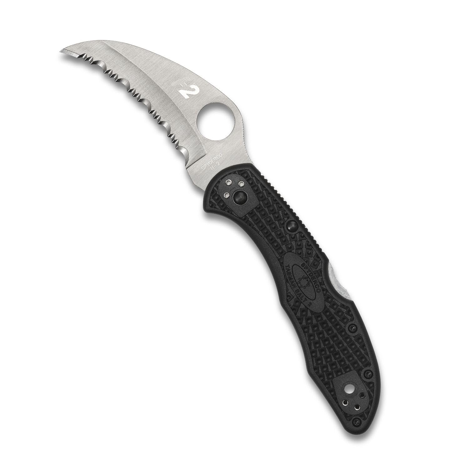 Amazon | スパイダルコ(Spyderco) タスマンソルト2 H-1 ブラック 波刃 
