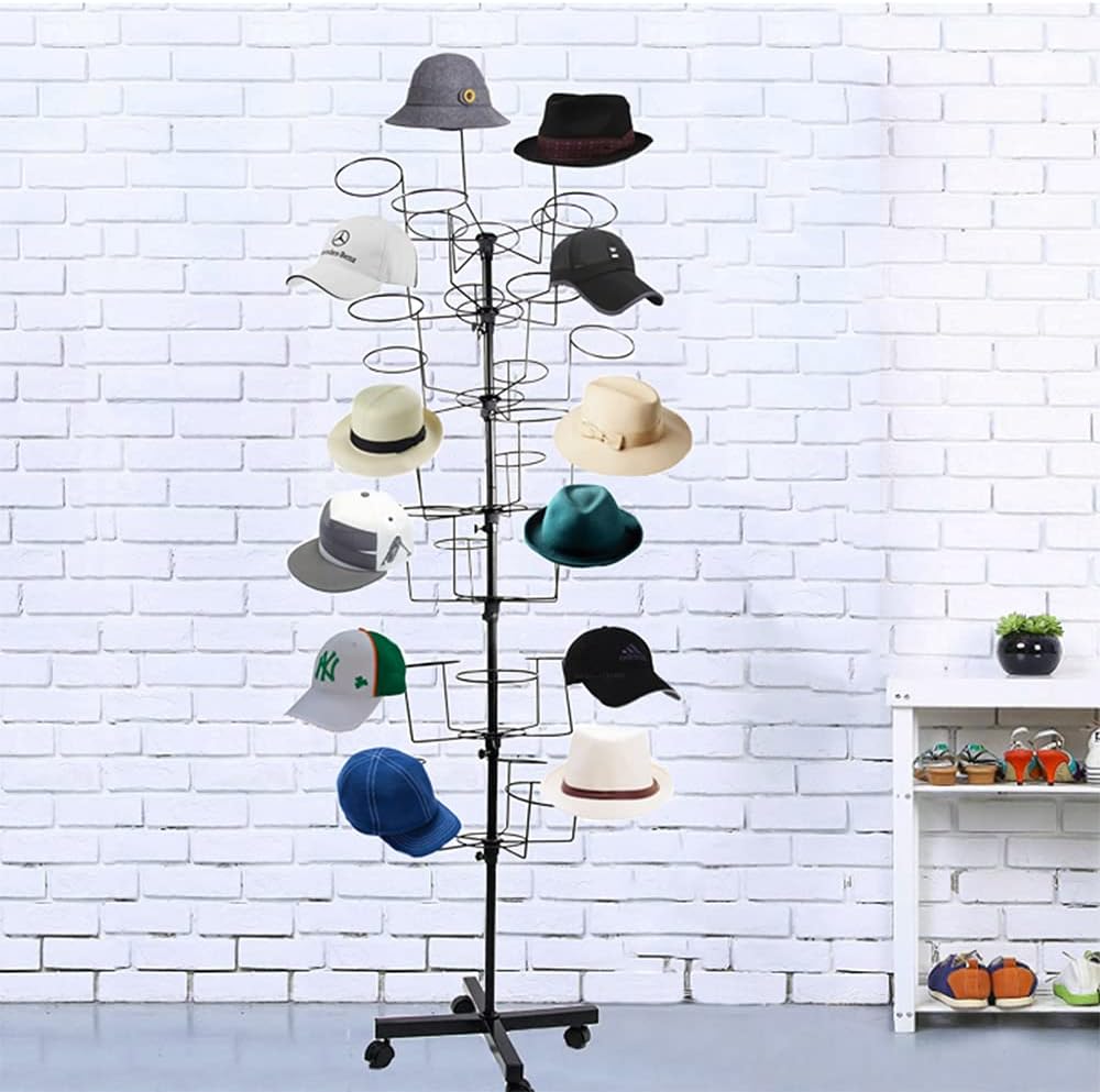 Amazon.com: tonchean Hat Racks 7 Tier Hat Display stand Baseball Cap ...
