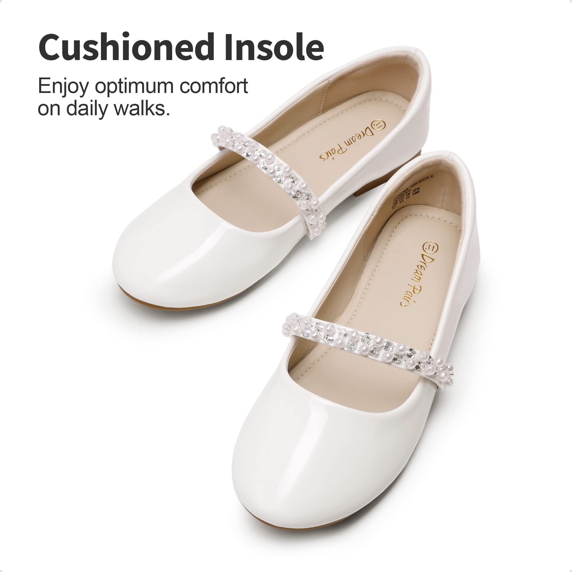 DREAM PAIRS Kids Ballerines Fille Sangle Chaussures Plates Mary Jane Princesse École Confortable SERENA-100-KIDS-NEW-E-FR