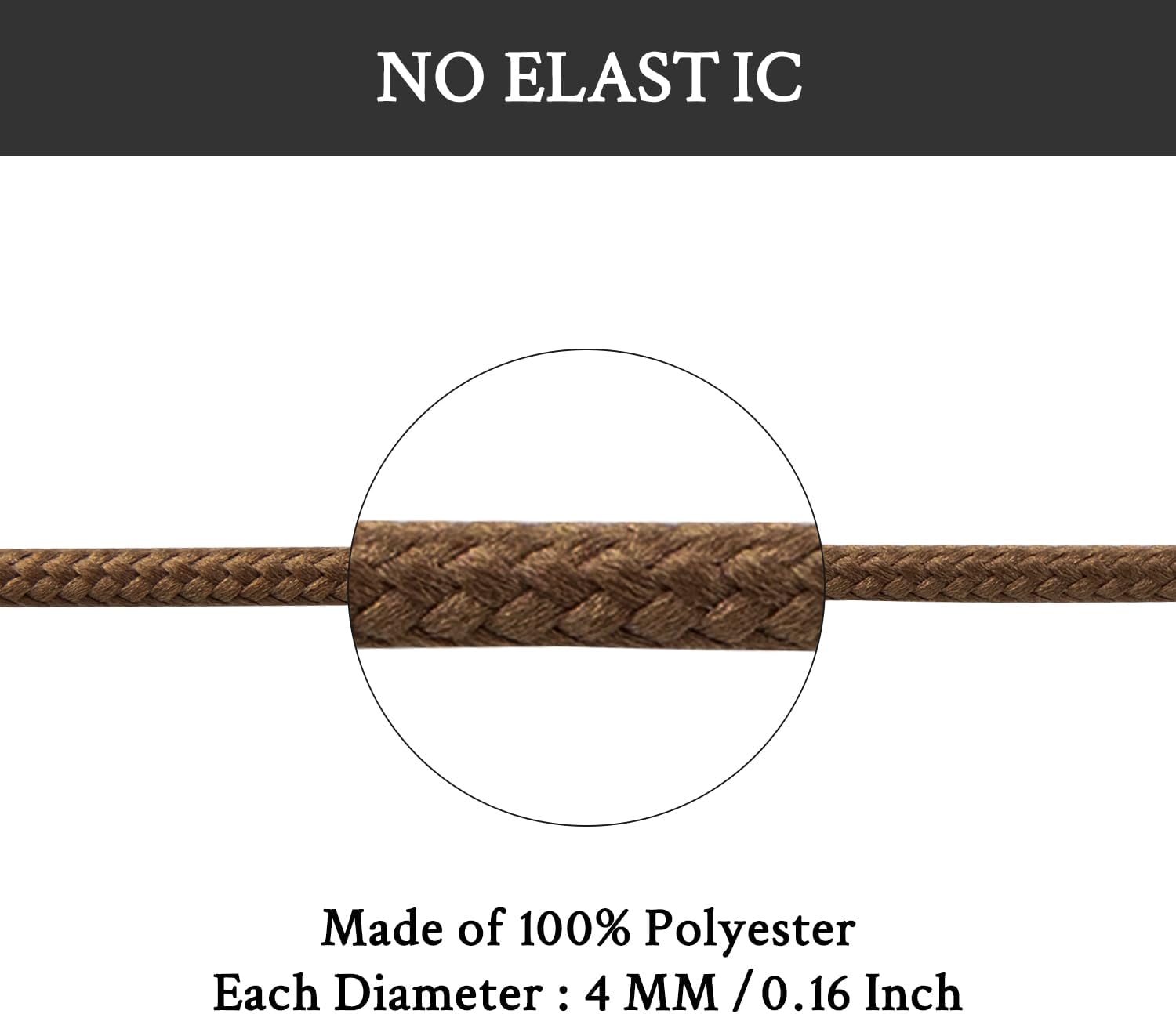 Endoto Round Shoe Laces for Twisted X, 4MM Replacement Shoelaces Strings for Snow Boot