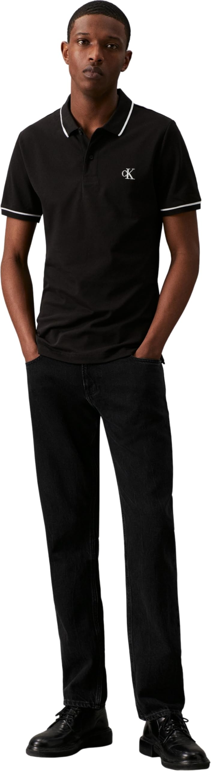 Calvin Klein Jeans Polo z krótkim rękawem Mężczyźni Tipping Slim Polo J30j315603 (1 w zestawie)