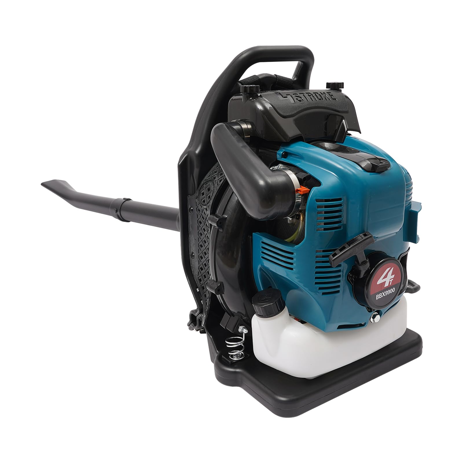 Soplador de hojas de gasolina, 75,6 cc, motor de 4 tiempos, ventilador inalámbrico, 2600 W, para yarda, jardín, cuidado del césped y limpieza de carreteras, 7000 rpm