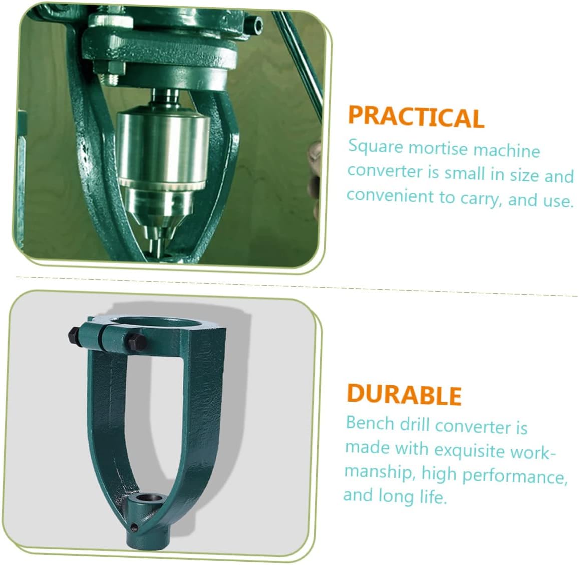 NUOBESTY Square Tenon Converter for Bench Drill Mortise and Tenon Tool Attachment Woodworking Square Hole Accessory Reducer Sleeve Compatible Drilling Needs