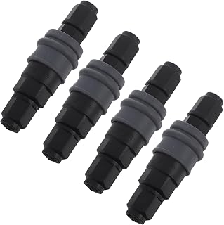 LIFKOME 4pares Acoplamiento Mecánico Qigong Autocerrable C-type Conectores De Plástico Acero Rápido Para Juntas De Eje y Herramientas De Desconexión Rápida Color Negro