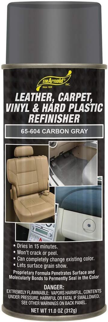 SM Arnold Refinishing Spray Paint for Interior Repair, Carbon Gray, 11 Oz