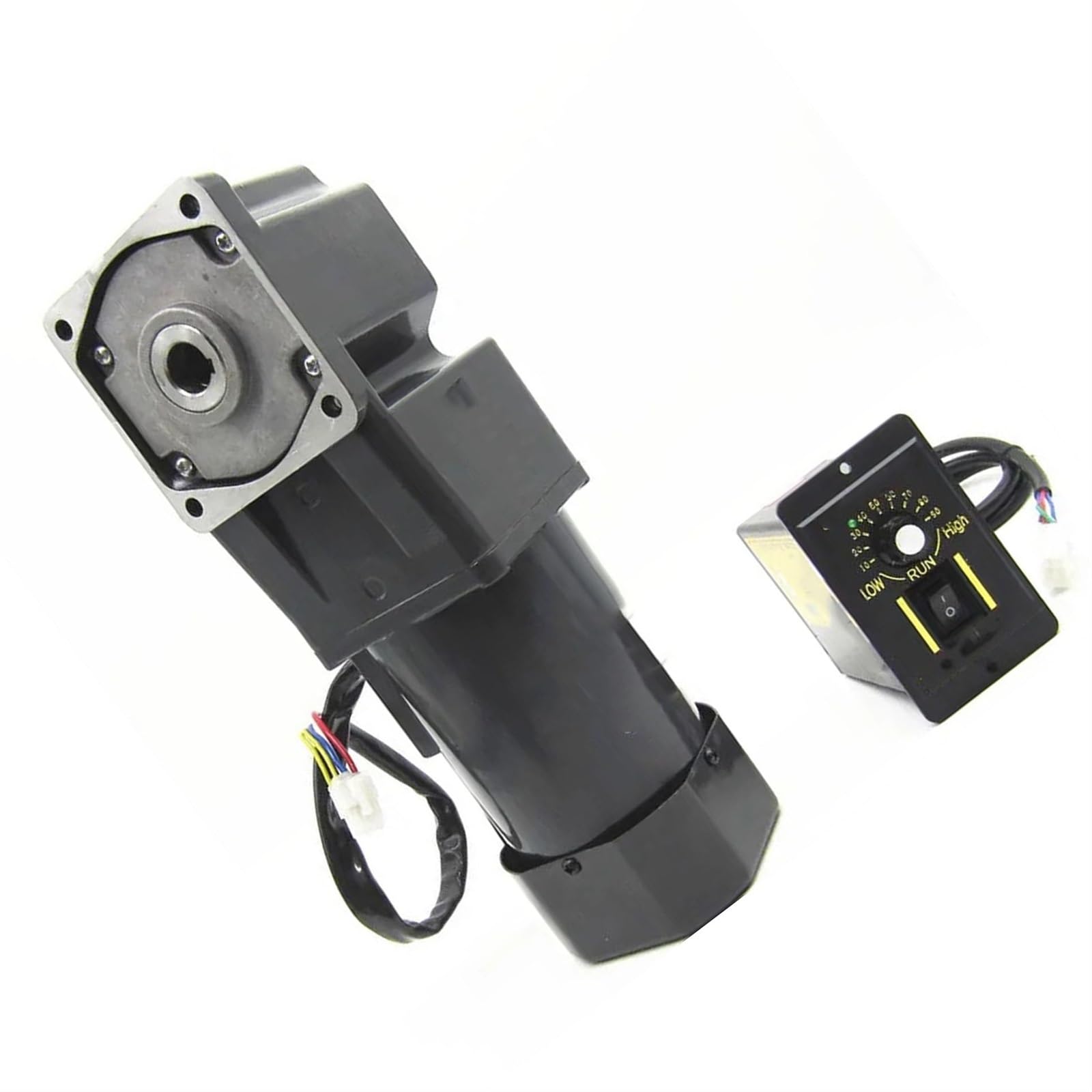 Speed Regulate 1pcs 60W Gearbox Speed Adjustable Motor 220V AC Single Phase Speed Control Motor 17mm Hollow Hole Right Angle Reducer Reducer(25K 60RPM)