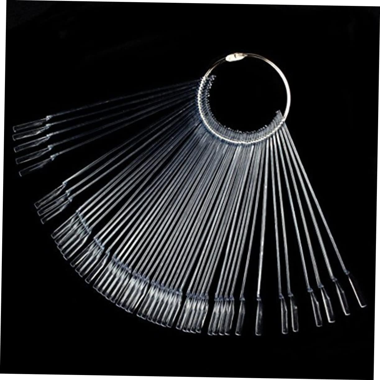 Ipetboom 50pcs Nail Art False Nails Tips Display Plates Polish Practice Templates for Beginners Professionals