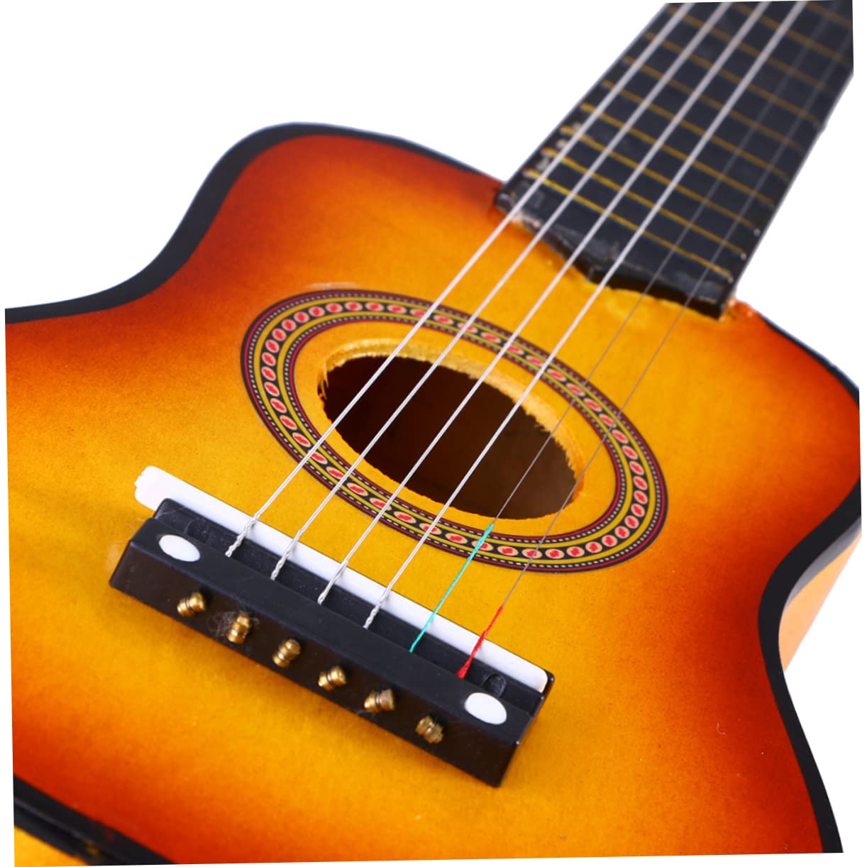 VANZACK Wooden Guitar for Educational Musical Instrument for Boys and Present for Music Cognition Development Sun Color