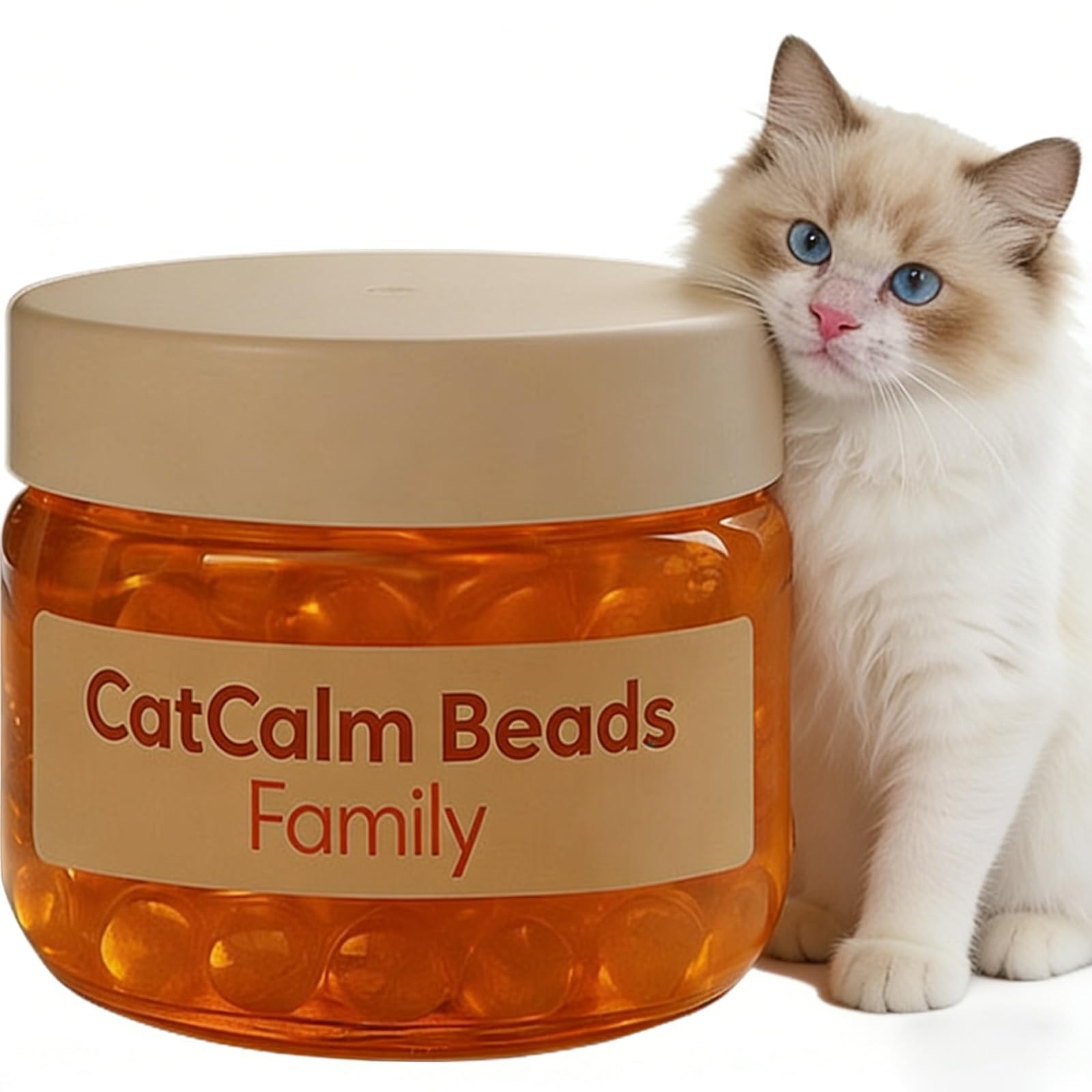 Cat Calm Friends, Cat Calming, Soothe Your Pet's Emotions, 100g Cat Calm Beads, Cat Calming Diffuser, Reduce Stress and Anxiety, Downtime More Peaceful for Pets and Owners Alike. (1pc)