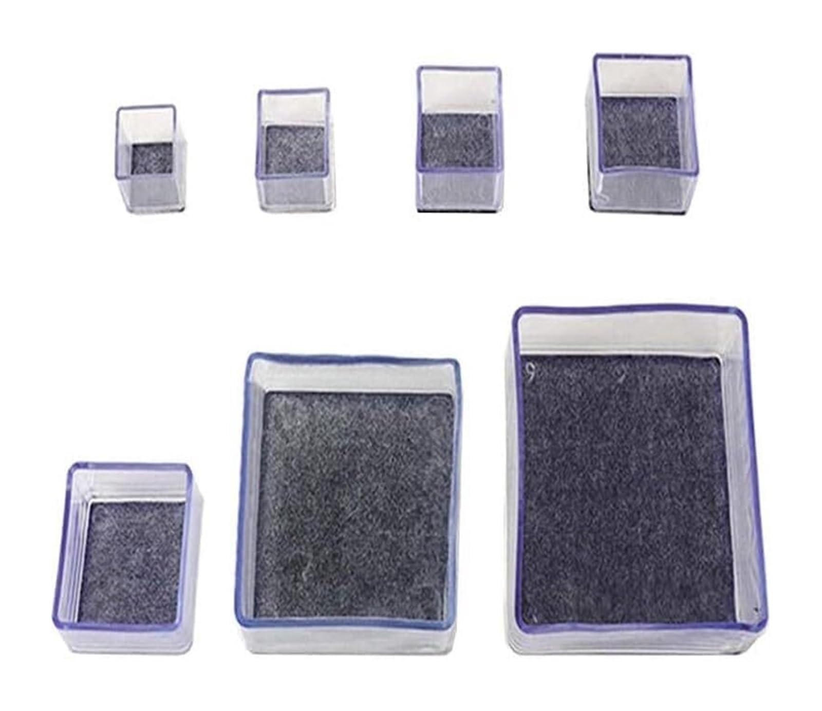 Rubber chair leg caps, Chair Leg Floor ors Multiple Sizes 8 Pcs Rubber Silicone Caps Felt Pads(25 * 25mm)