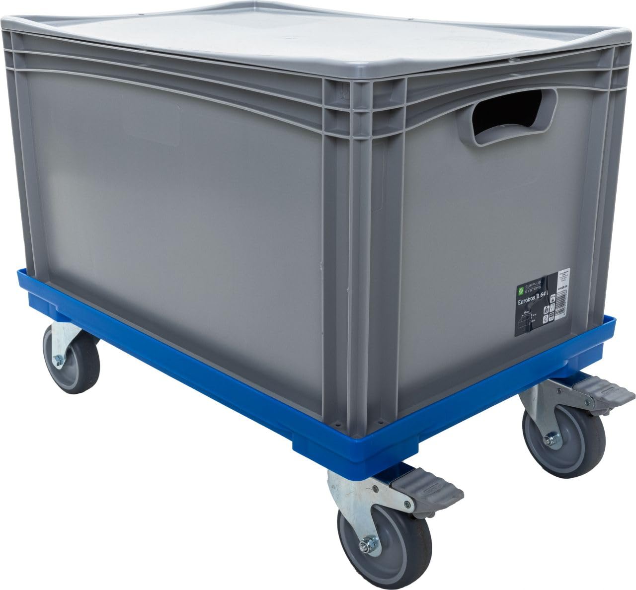 Rollwagen für Eurobox 60 x 40 cm mit Feststellbremse Boxen, Körbchen & Kisten