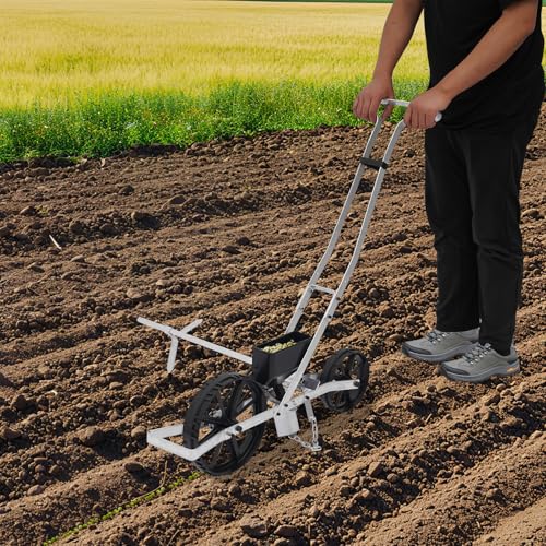 Semoir en aluminium à une rangée avec roue pour potager - 3