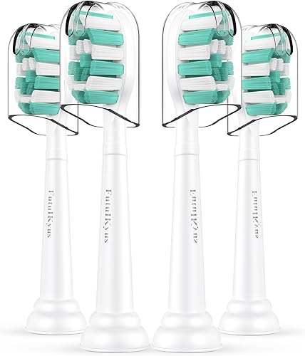 FutulkyUS Cabezales de cepillo de dientes de repuesto para Philips Sonicare, cabezal de repuesto de dientes sónico eléctrico 4100 C1 C2 G2 control