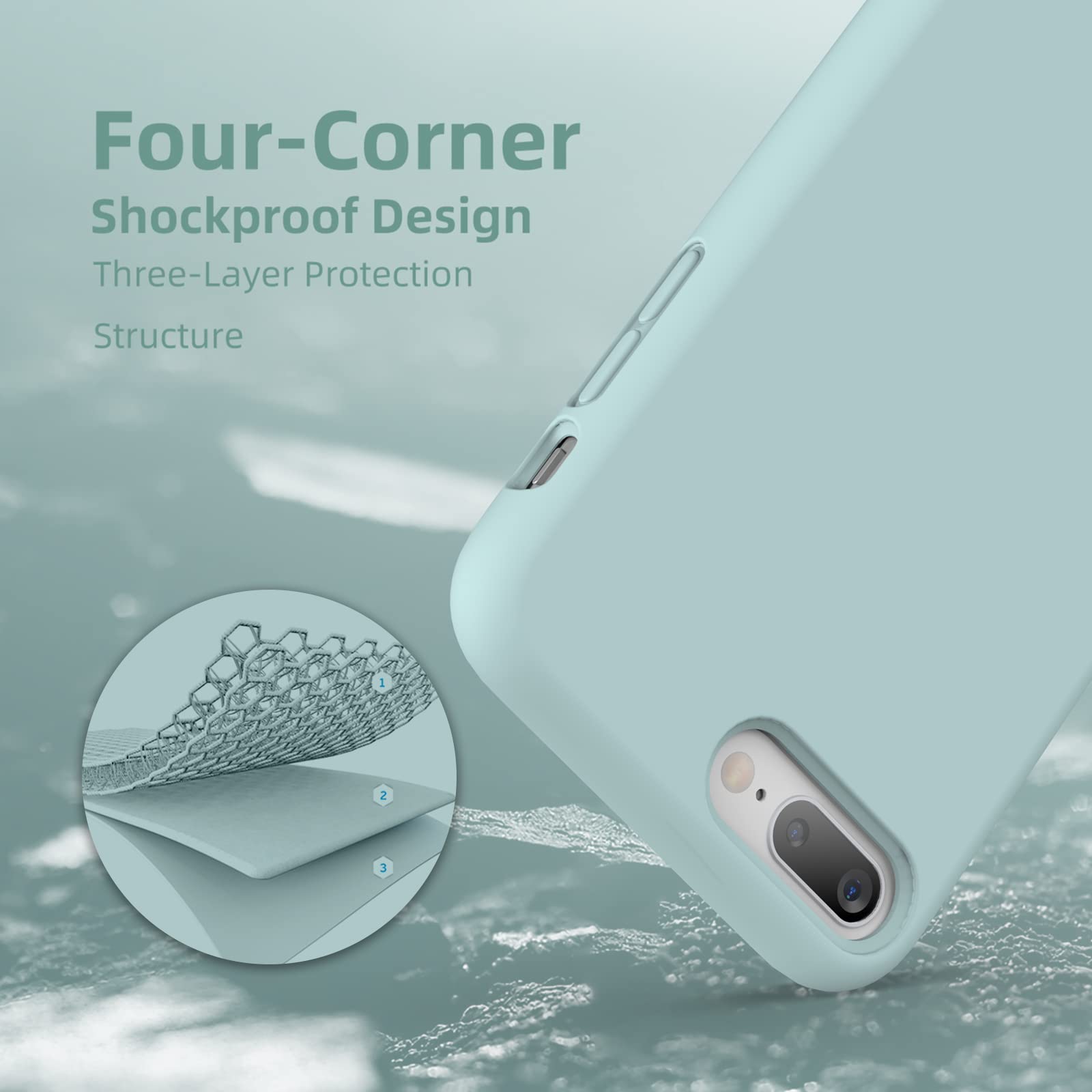 Amazon.co.jp: K TOMOTO iPhone 7 Plus/8 Plus用ケース 液体シリコン