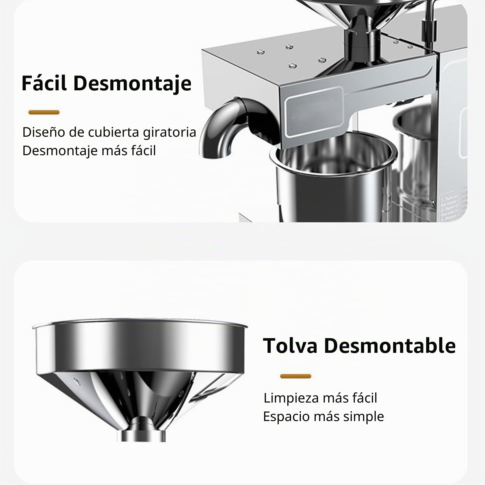 820w Prensa De Aceite Eléctrica, Máquina Automática De Prensa De Aceite Expulsor Doméstica Modos Frío Y En Caliente, con Pantalla Táctil LCD para Cacahuetes, Girasoles, Aceitunas,220V