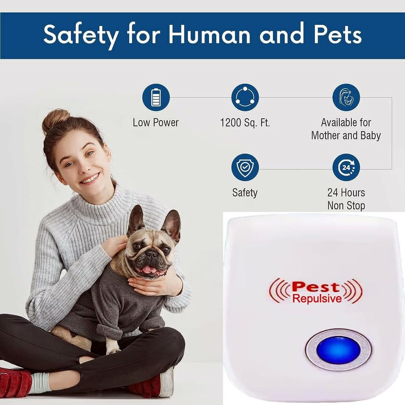 Image of Ultrasonic Electric Pest Repellent Machine to Repel Lizard, Rat, Cockroach, Mosquito, Home Pest & Rodent Repelling Aid for Reject Ants for Reject Insect Mosquito Killer (Pack of 01)